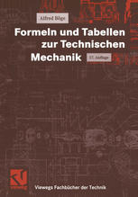 Formeln und Tabellen zur Technischen Mechanik