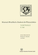 Beethovens Abschied Von Bonn : 158. Sitzung Am 15. April 1970 in Düsseldorf.