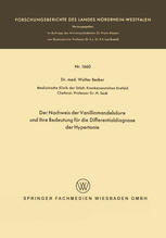 Der Nachweis der Vanillinmandelsäure und Ihre Bedeutung Für Die Differentialdiagnose der Hypertonie