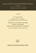 Einfluß der Art der Kohlenwasserstoffe in Stadt- und Ferngasen Auf Den Verbrennungsablauf in Gasgeräten : Temperaturabhängigkeit der Abhebeerscheinungen.