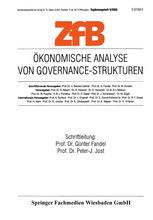 Ökonomische Analyse von Governance-Strukturen