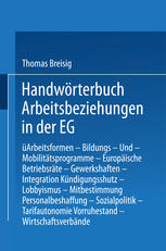 Handwörterbuch Arbeitsbeziehungen in der EG