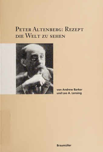 Peter Altenberg  Rezept Die Welt Zu Sehen