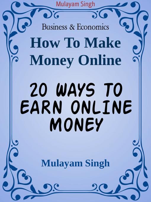 20 WAYS TO EARN ONLINE MONEY