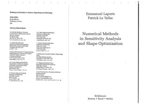 Numerical Methods In Sensitivity Analysis And Shape Optimization