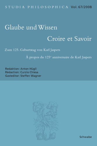 Glaube Und Wissen - Croire Et Savoir