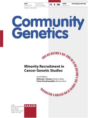Minority recruitment in cancer genetics studies 18 tables