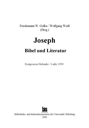 Joseph : Bibel und Literatur : Symposion Helsinki/Lathi 1999