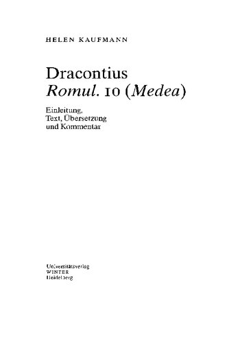 Dracontius, 'Romul. '10 ('Medea')