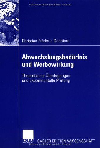 Abwechslungsbedurfnis Und Werbewirkung