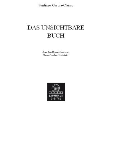 Das unsichtbare Buch