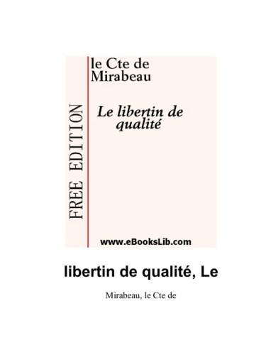 Ma conversion ou le libertin de qualité