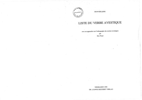 Liste Du Verbe Avestique