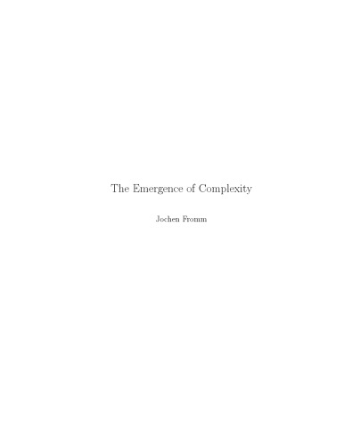 The Emergence of Complexity