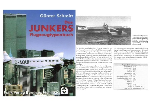 Das Junkers Flugzeugtypenbuch die Junkers-Flugzeuge und die JFM-Flugzeuge, vorgestellt in Texten, Fotos, Daten, Tabellen und Dreiseitenzeichnungen