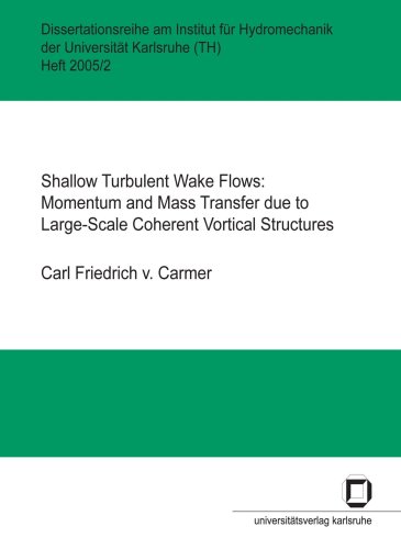 Shallow turbulent wake flows momentum and mass transfer due to large-scale coherent vortical structures