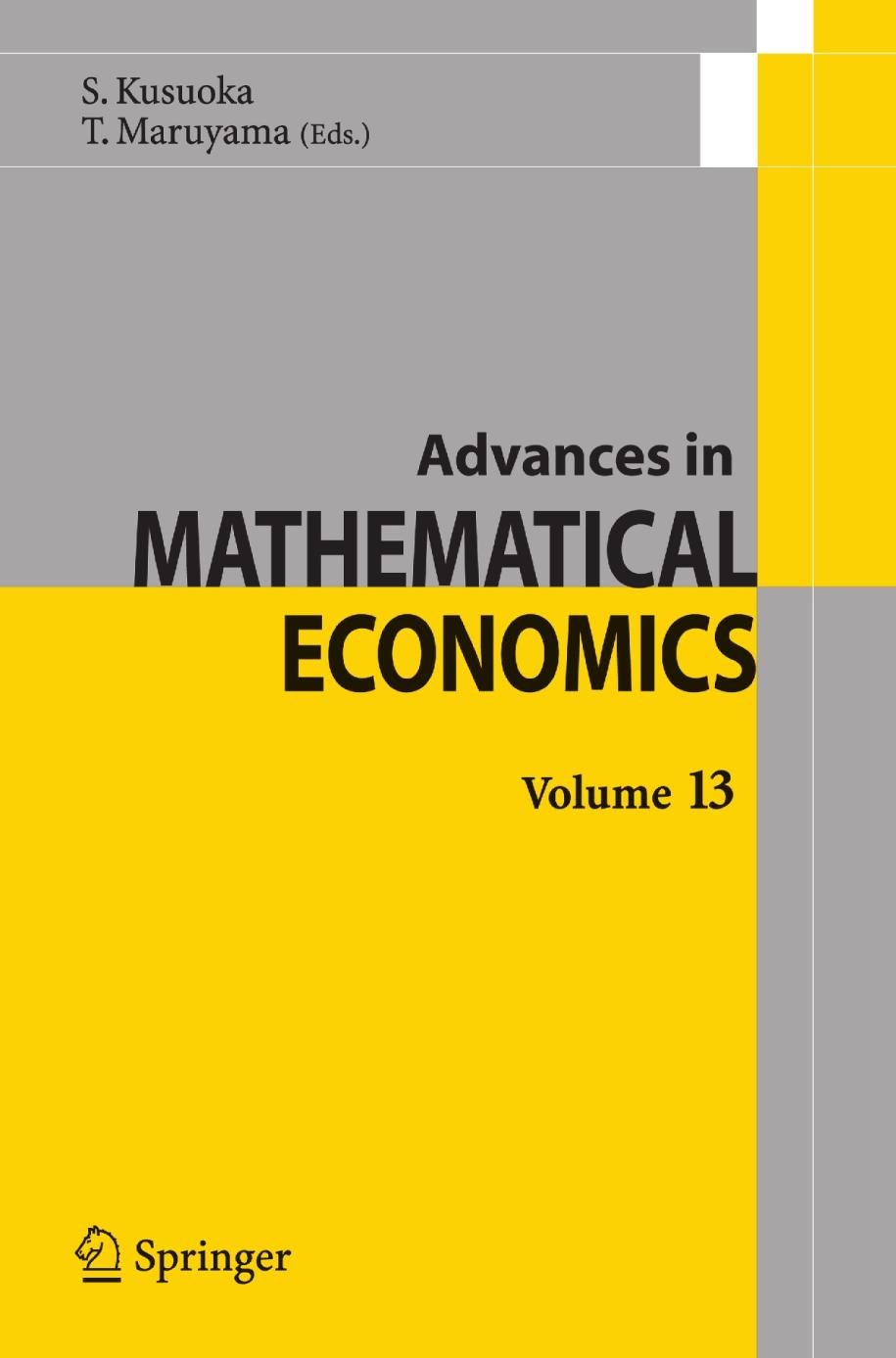 Advances in Mathematical Economics