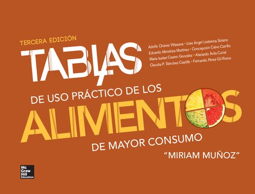 Tablas de uso práctico del valor nutritivo de los alimentos de mayor consumo en México