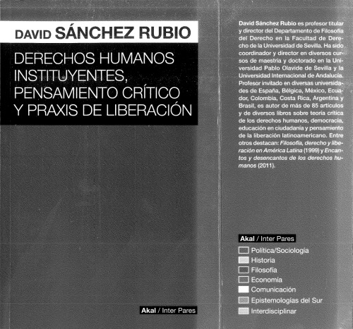 Derechos Humanos instituyentes, pensamiento crítico y praxis de liberación