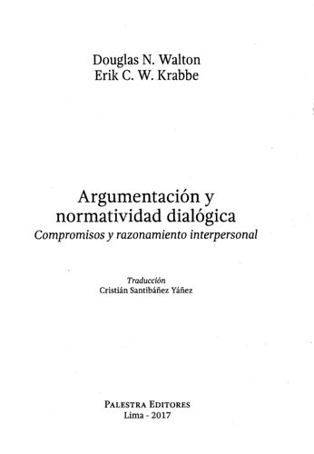 Argumentación y normatividad dialógica