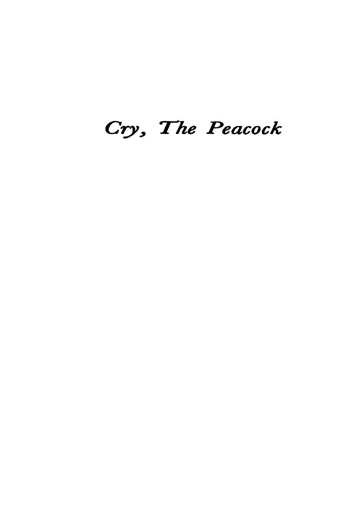 Cry, the Peacock