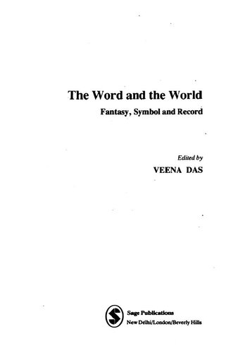 The word and the world : fantasy, symbol and record