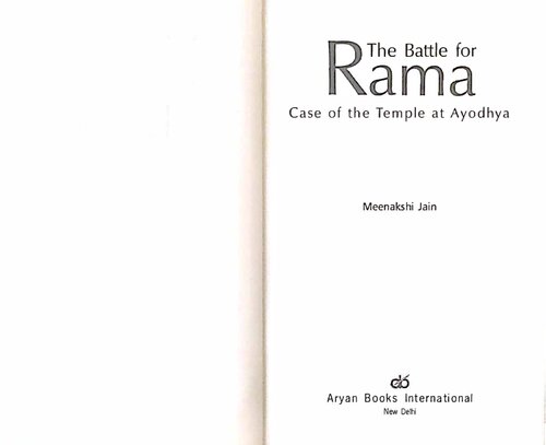 The Battle for Rama - Case of the Temple at Ayodhya