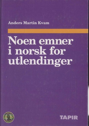 Noen emner i norsk for utlendinger