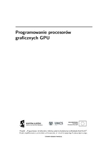 Programowanie procesów graficznych GPU