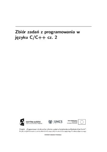 Zbiór zadań z programowania w języku C/C++. Cz. 2