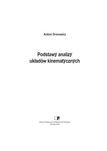 Podstawy analizy układów kinematycznych