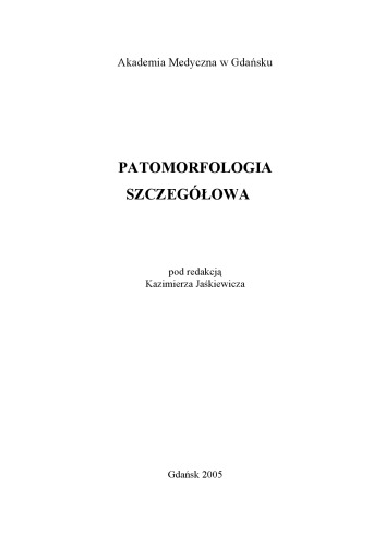 Patomorfologia szczegółowa