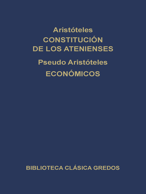 Constitución de los Atenienses. Económicos.