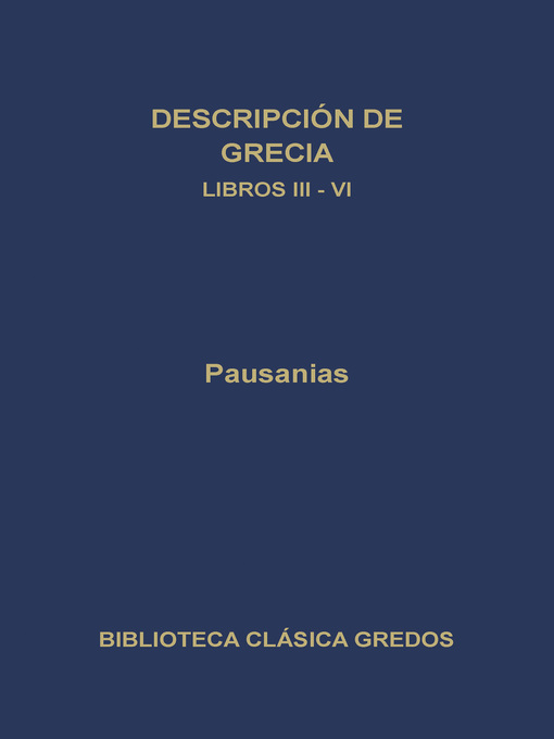 Descripción de Grecia. Libros III-VI