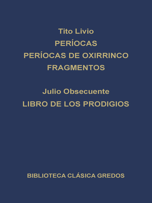 Períocas. Períocas de Oxirrinco. Fragmentos. Libro de los prodigios.