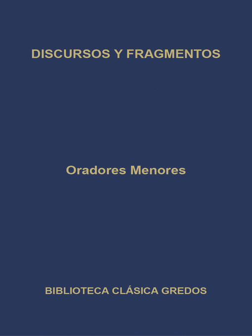 Oradores menores. Discursos y fragmentos