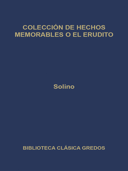 Colección de Hechos memorables o El erudito