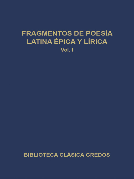 Fragmentos de poesía latina épica y lírica I