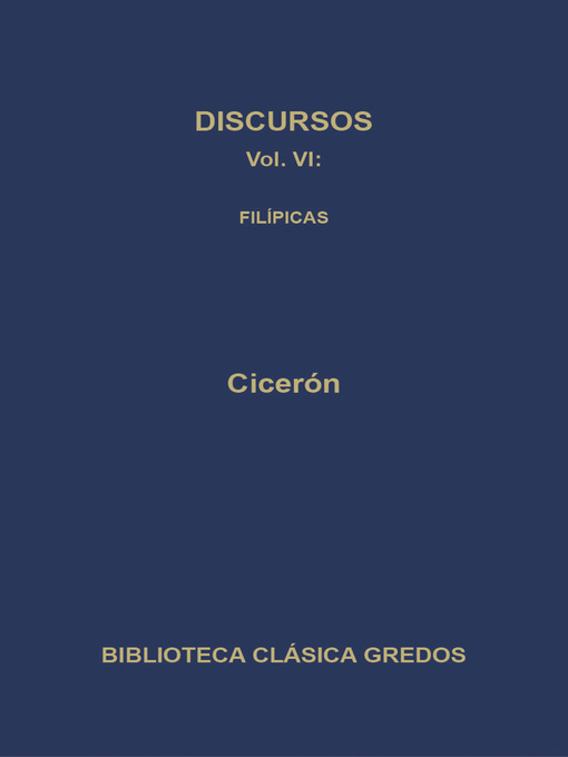 Discursos VI. Filípicas