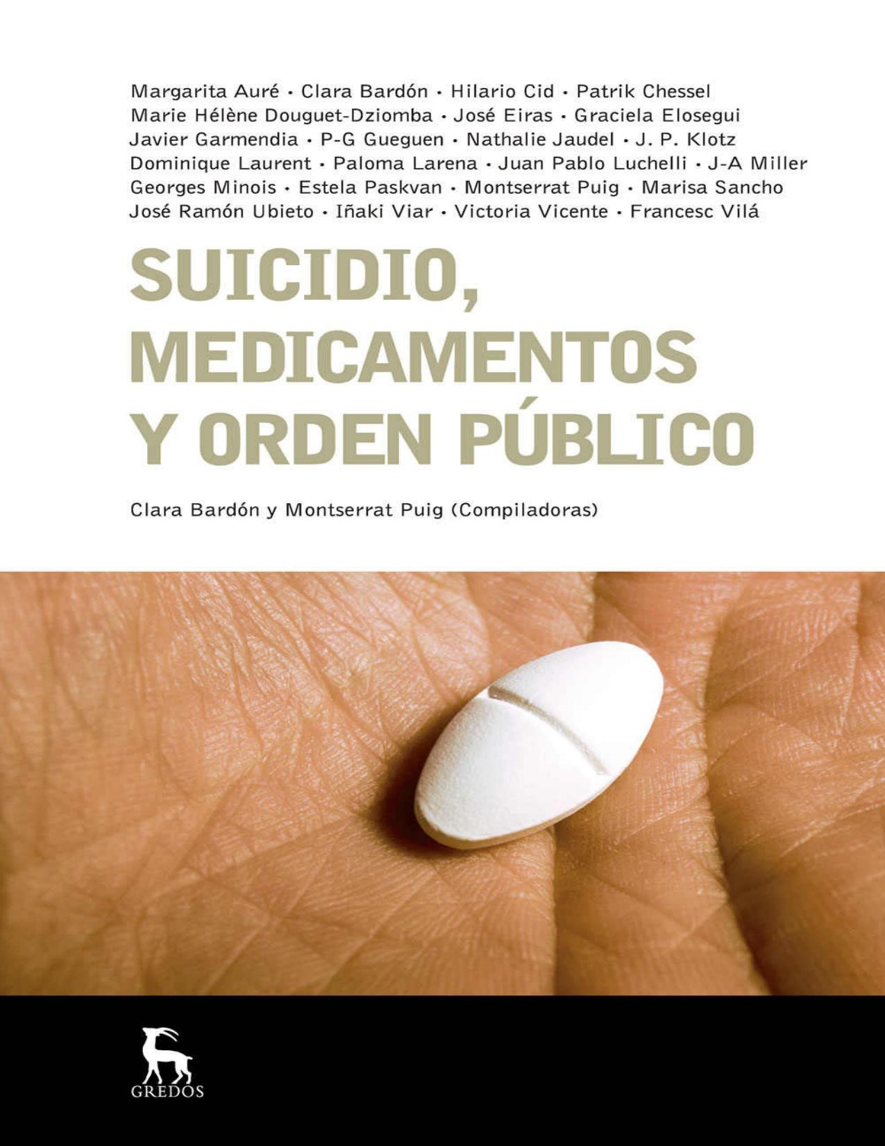 Suicidio, medicamentos y orden público