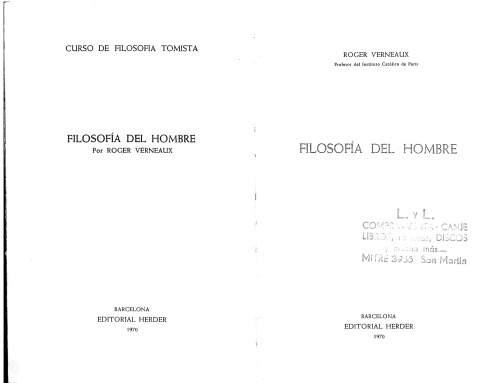 Filosofia del Hombre