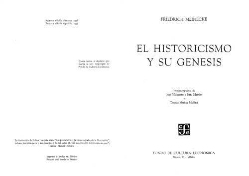 El historicismo y su génesis