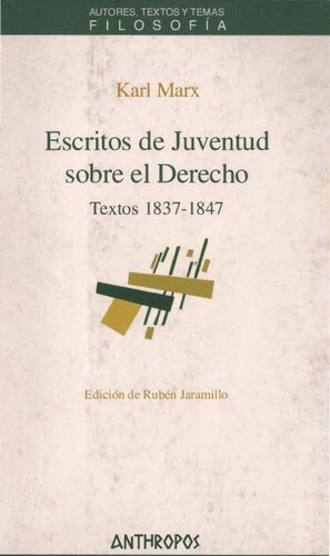 Escritos de Juventud sobre el Derecho