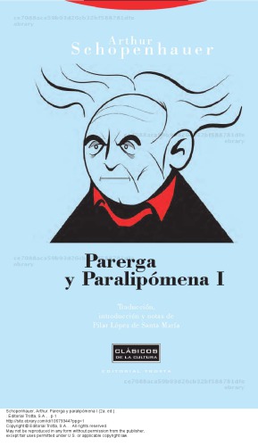 Parerga y paralipómena I