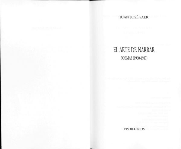 El arte de narrar: Poemas 1960 - 1987 (Visor de Poes&iacute;a) (Spanish Edition)