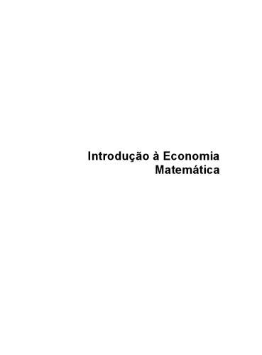 Introdução à Economia Matemática