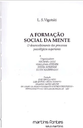 A Formação Social da Mente