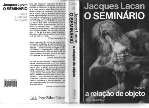 O Seminário. Livro 04. A Relação De Objeto. Coleção Campo Freudiano no Brasil (Em Portuguese do Brasil)