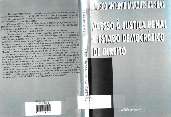 Acesso à justiça penal e estado democrático de direito