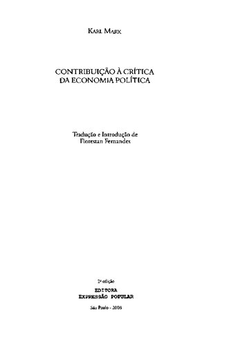 Contribuição à Crítica da Economia Política